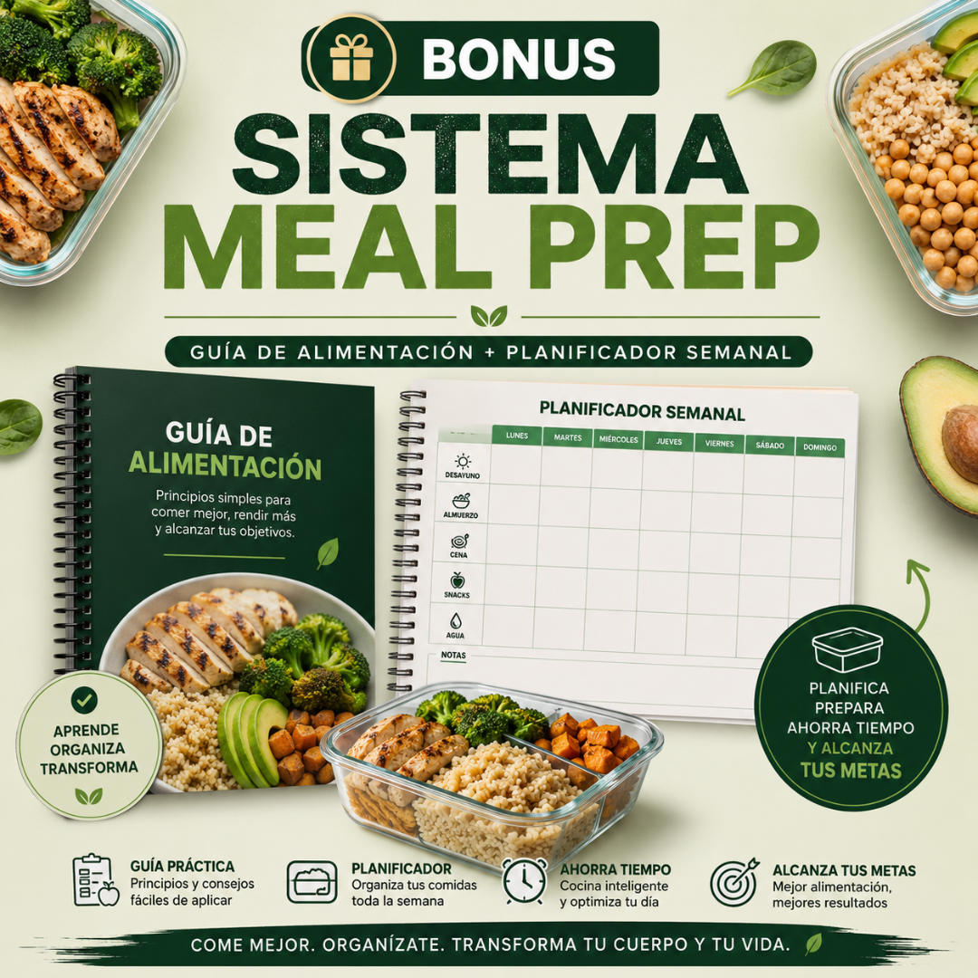 Sistema Meal Prep (Guía de Alimentación + Planificador Semanal)